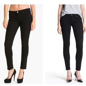 Paige Skyline Ankle Peg Jeans - Black Ink